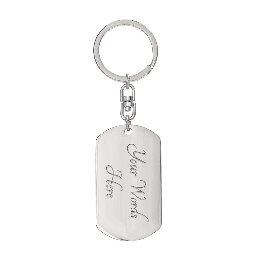 Personalized Name Birthflower Keychain