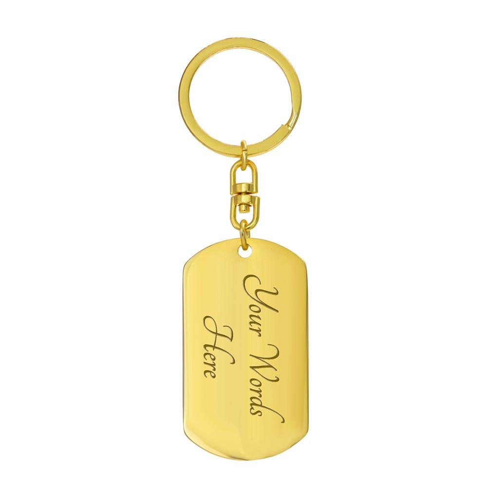 Personalized Name Birthflower Keychain