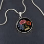 Black Cottagecore Birthflower Bouquet Necklace for Mom
