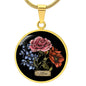 Black Cottagecore Birthflower Bouquet Necklace for Mom