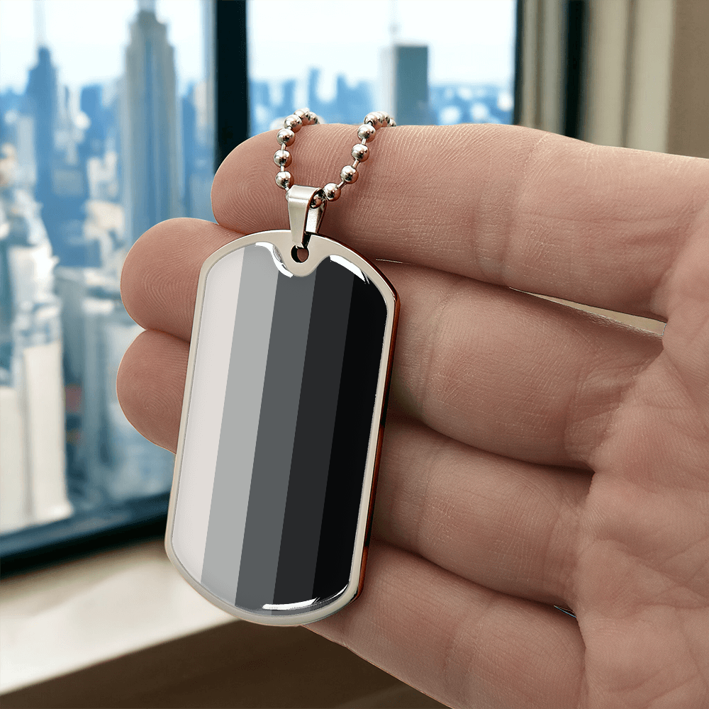 Heterosexual Pride Engravable Dog Tag Style Necklace