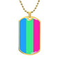 Polysexual Pride Engravable Dog Tag Style Necklace