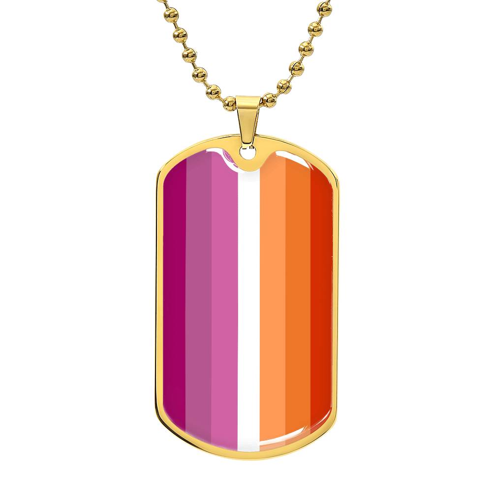 Pride Dog Tag Style Necklace - Engravable Collection 1