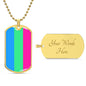 Polysexual Pride Engravable Dog Tag Style Necklace