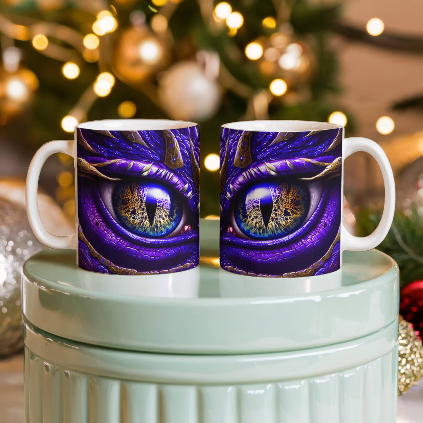 Purple Dragon Eye White Mug