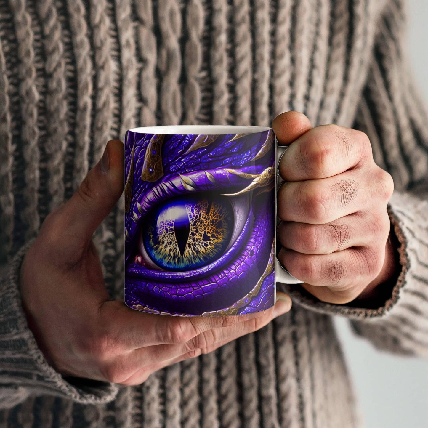 Purple Dragon Eye White Mug