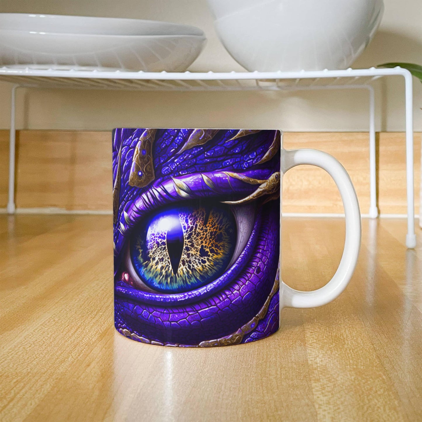 Purple Dragon Eye White Mug