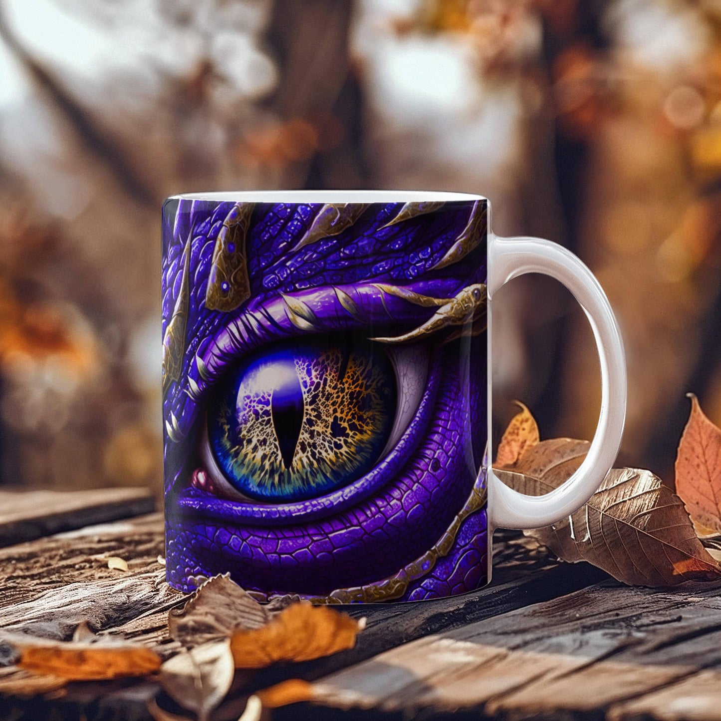 Purple Dragon Eye White Mug