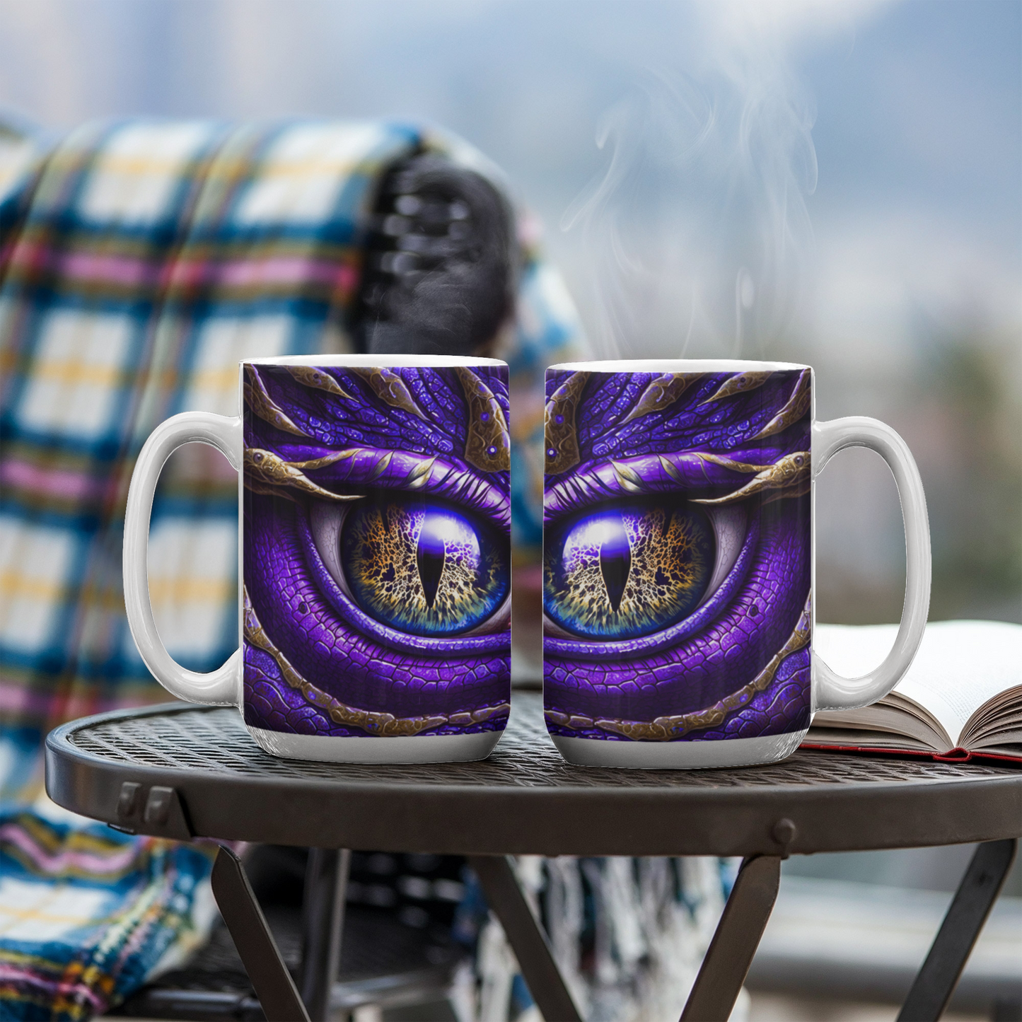 Purple Dragon Eye White Mug
