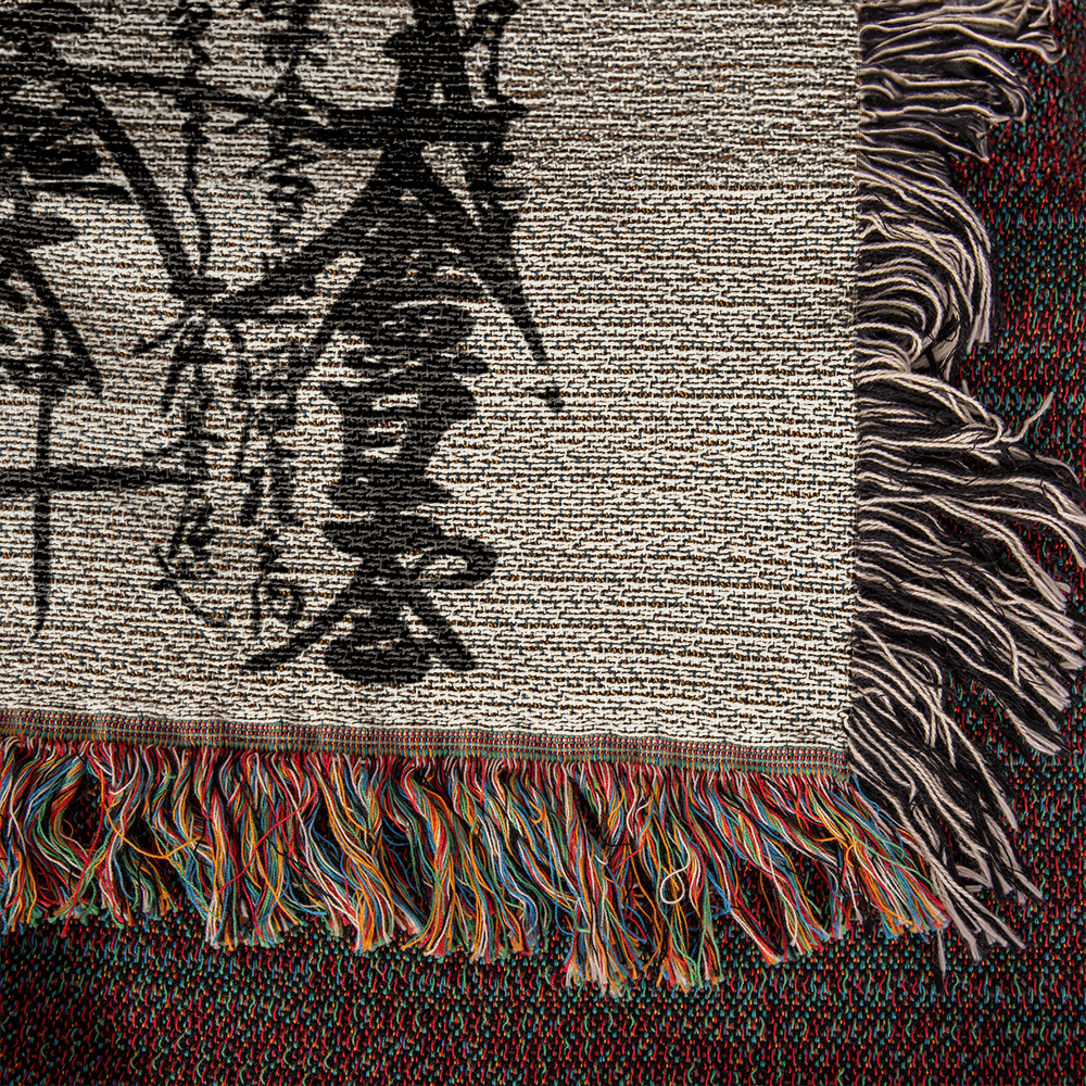 Nam Myoho Renge Kyo Woven Blanket with Fringe