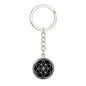 Seed of Life Sacred Geometry Keychain Engravable Gold Silver