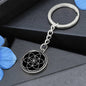 Seed of Life Sacred Geometry Keychain Engravable Gold Silver