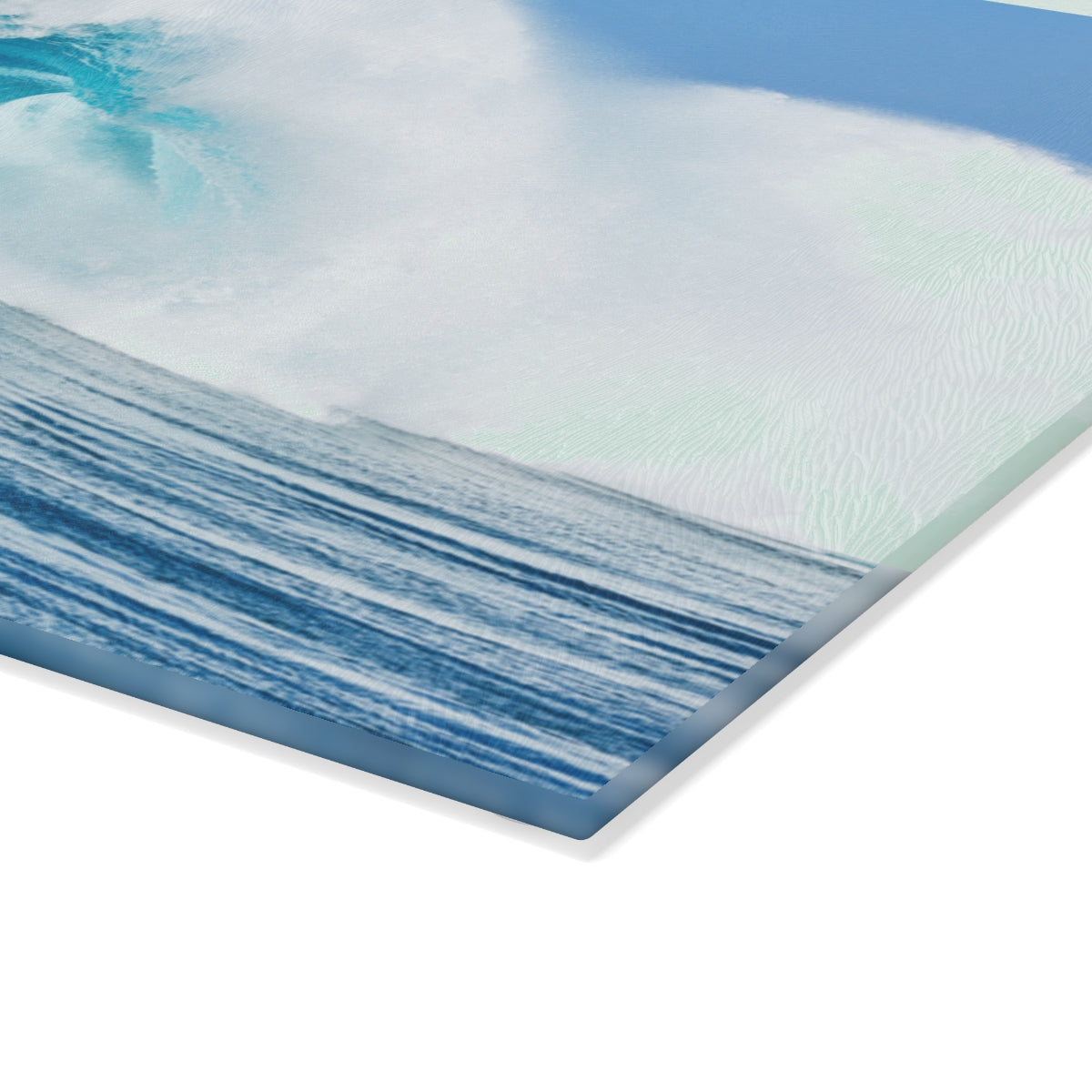 Glass Cutting Board, Curling Wave - Two Sizes Available!