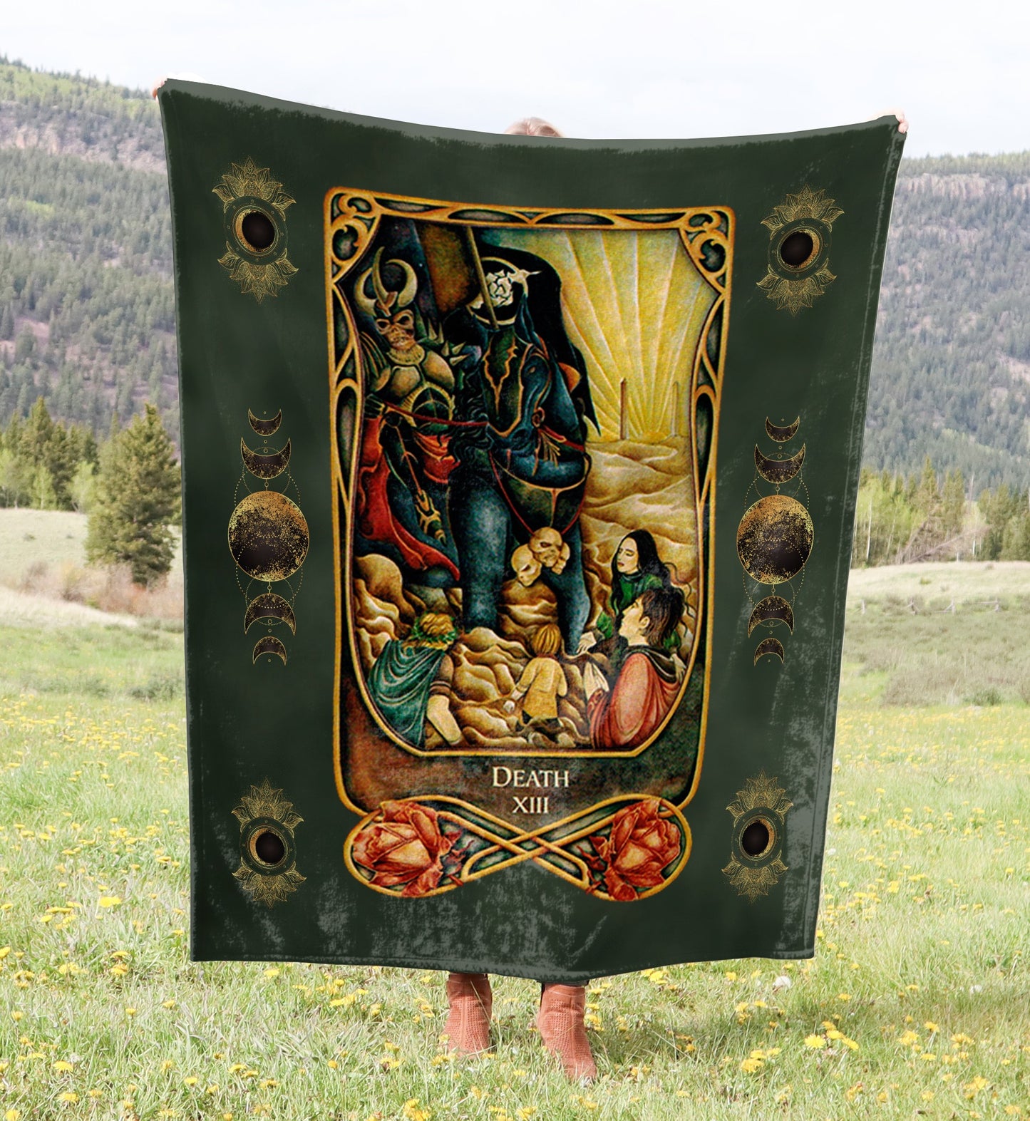 Tarot Card Crushed Velvet Blanket - Choice of Major Arcana Designs