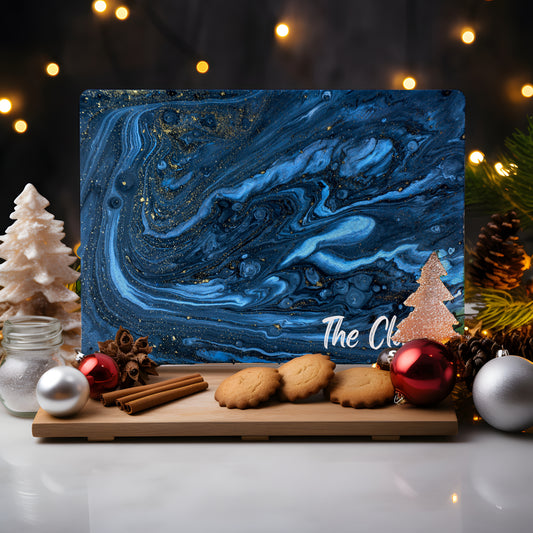 Marble-Look Glass Cutting Board with Optional Personalization