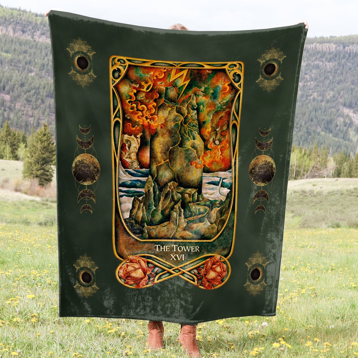 Tarot Card Crushed Velvet Blanket - Choice of Major Arcana Designs