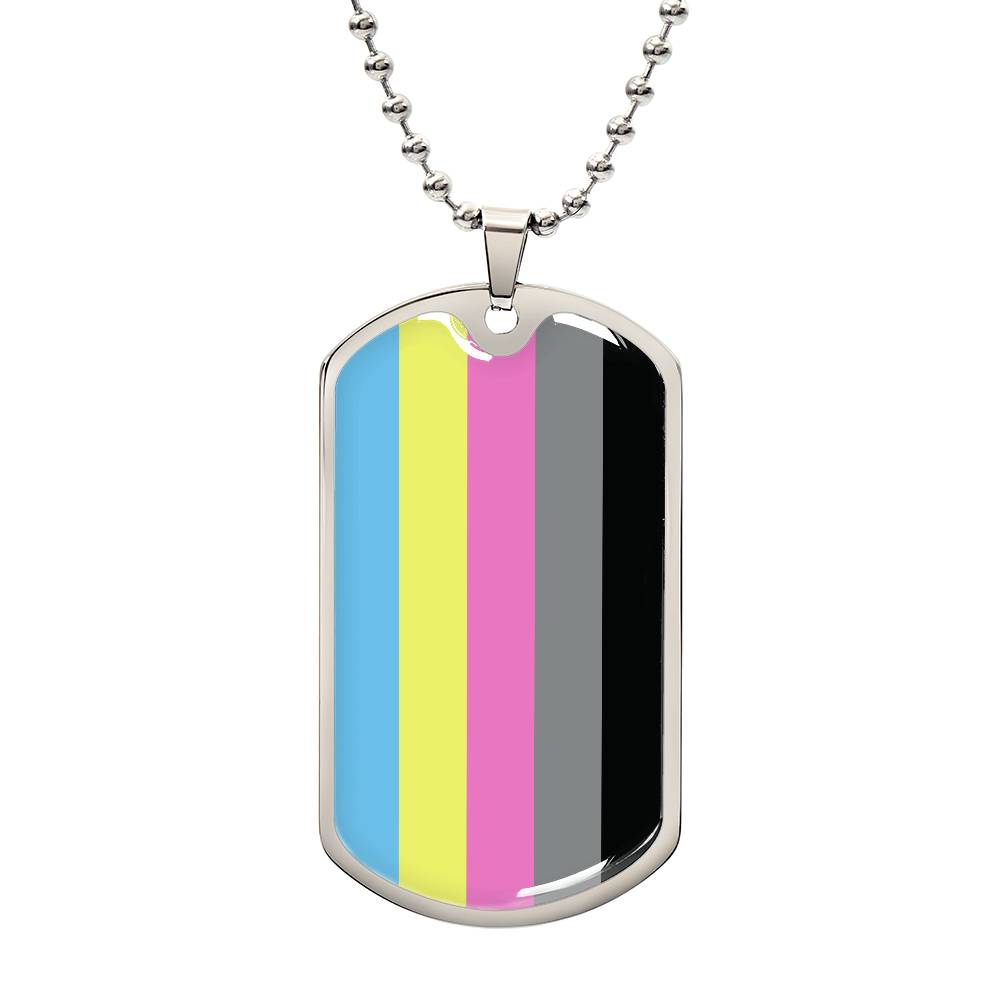 Pride Dog Tag Style Necklace - Engravable Collection 2