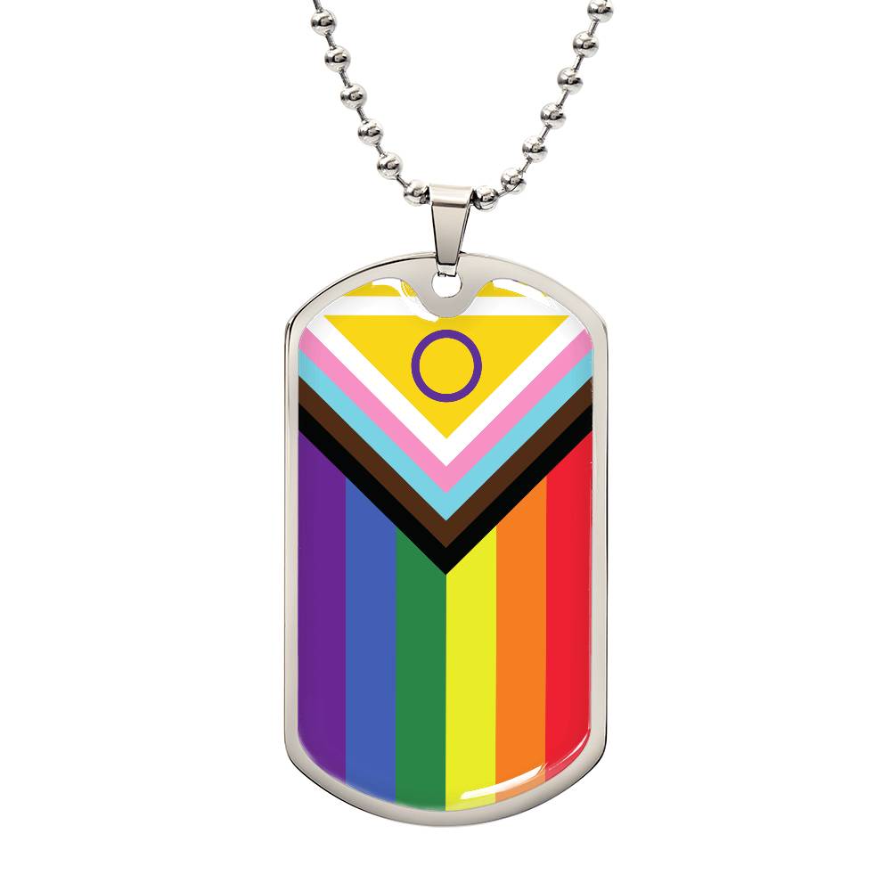 Pride Dog Tag Style Necklace - Engravable Collection 1