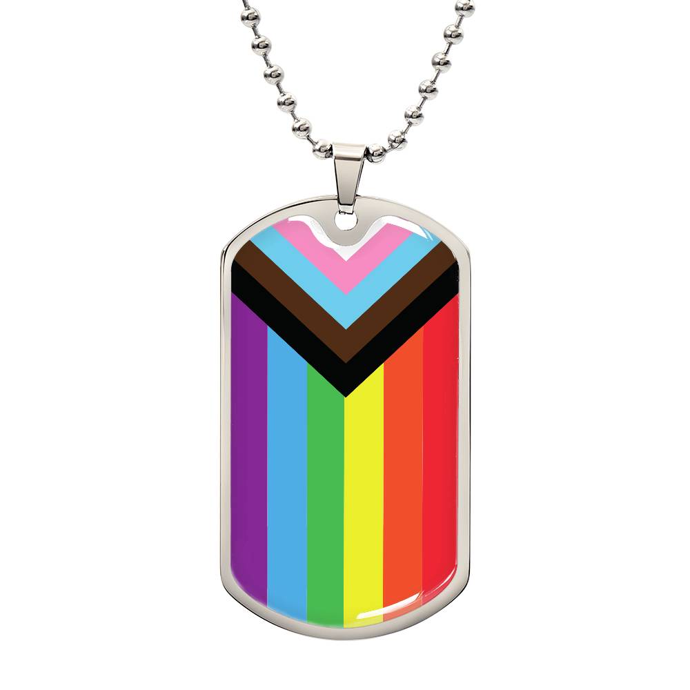 Pride Dog Tag Style Necklace - Engravable Collection 1