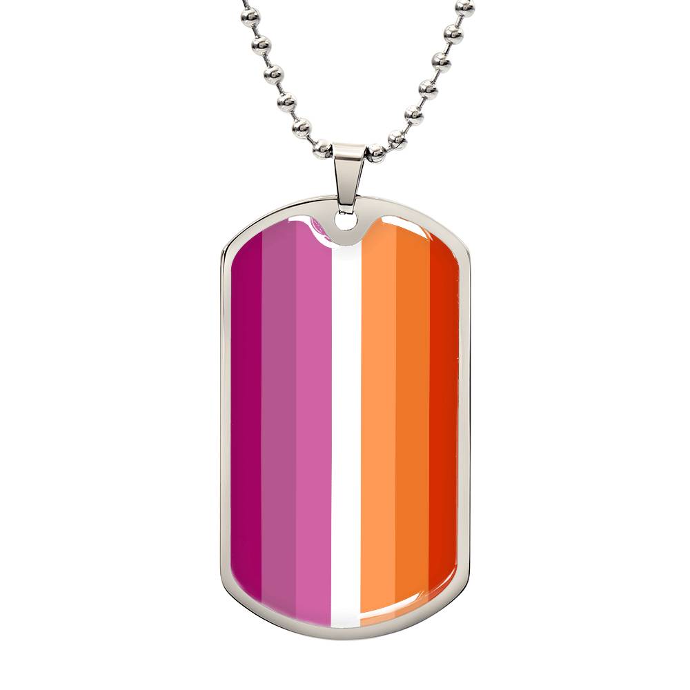 Pride Dog Tag Style Necklace - Engravable Collection 1