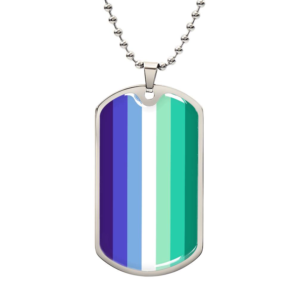 Pride Dog Tag Style Necklace - Engravable Collection 1