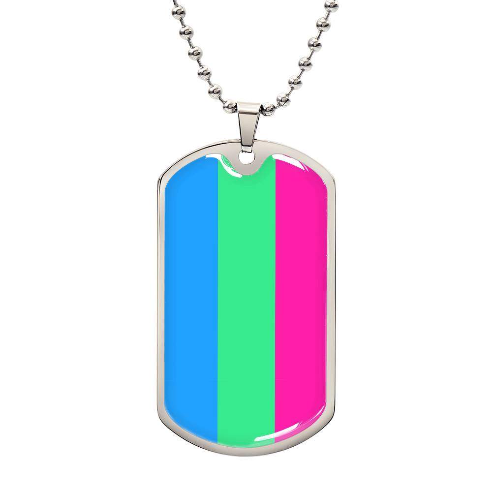 Pride Dog Tag Style Necklace - Engravable Collection 2