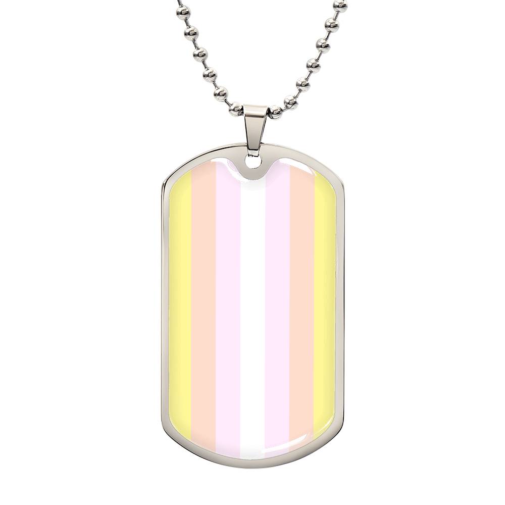 Pride Dog Tag Style Necklace - Engravable Collection 2