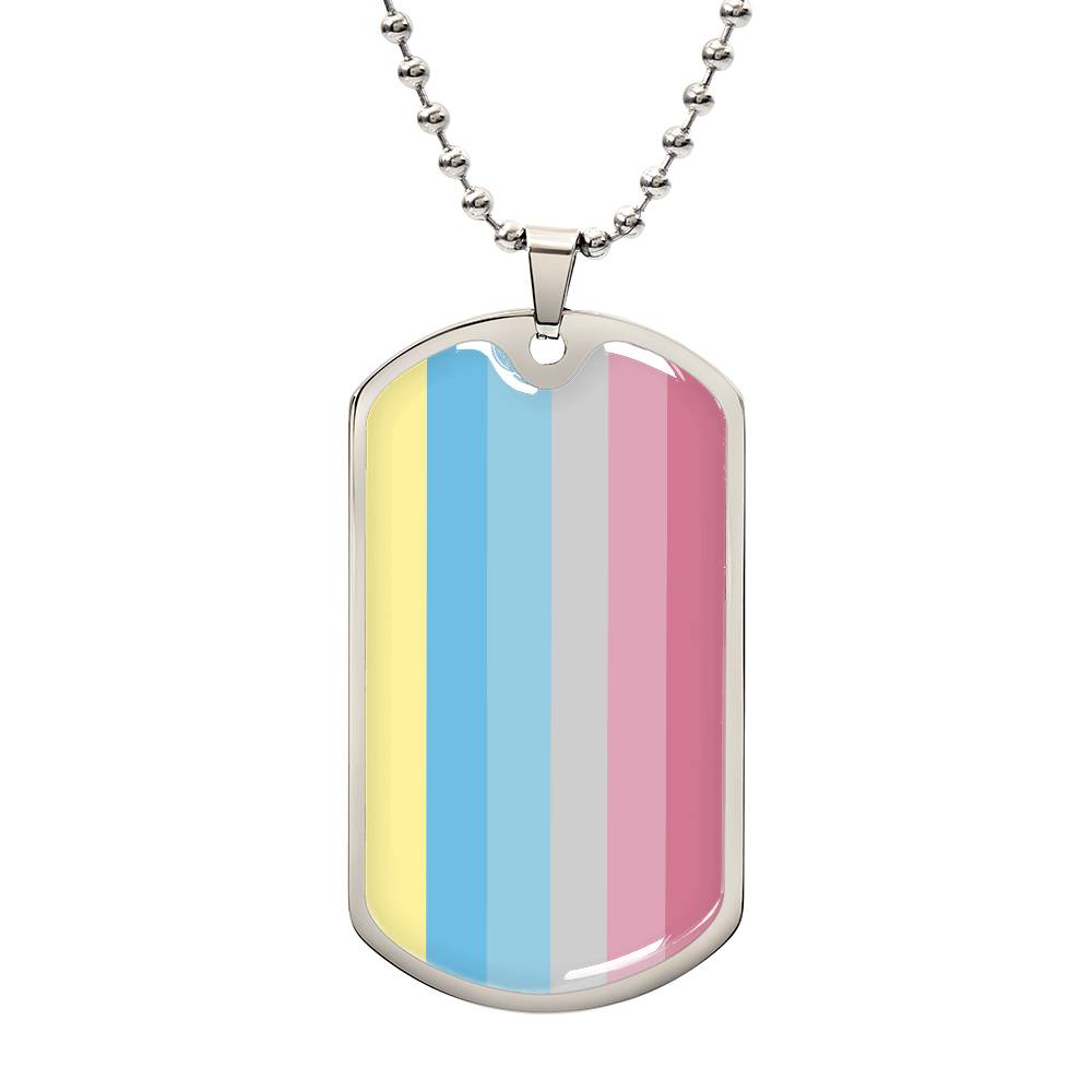 Pride Dog Tag Style Necklace - Engravable Collection 1