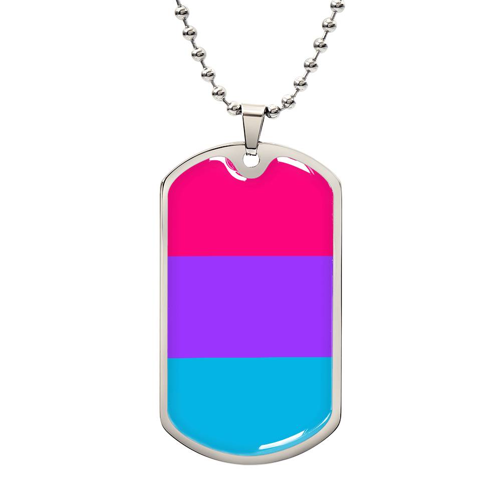 Pride Dog Tag Style Necklace - Engravable Collection 2