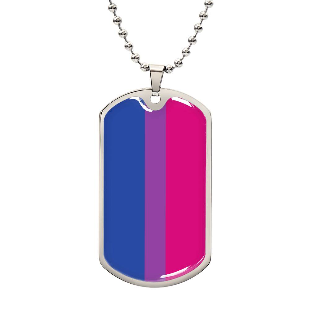 Pride Dog Tag Style Necklace - Engravable Collection 1