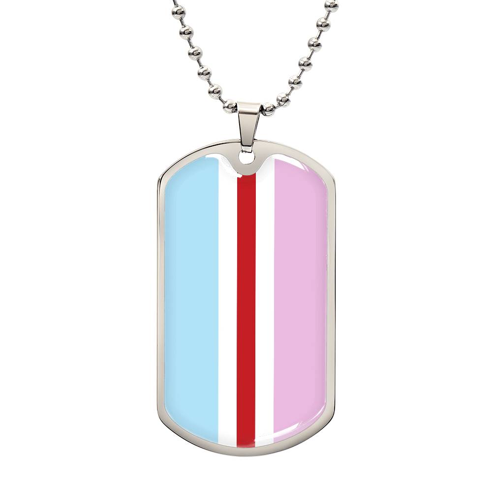 Pride Dog Tag Style Necklace - Engravable Collection 1