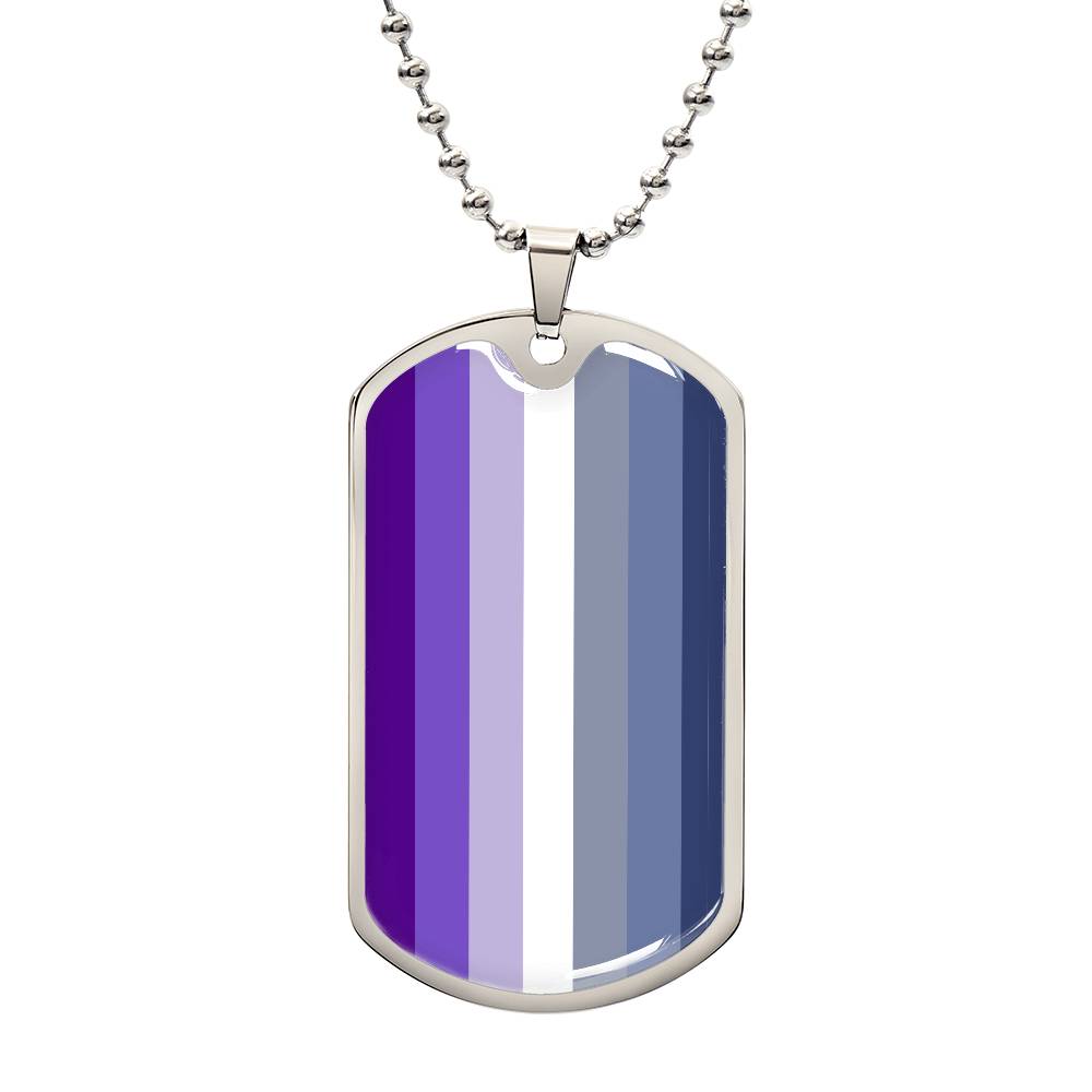 Pride Dog Tag Style Necklace - Engravable Collection 1