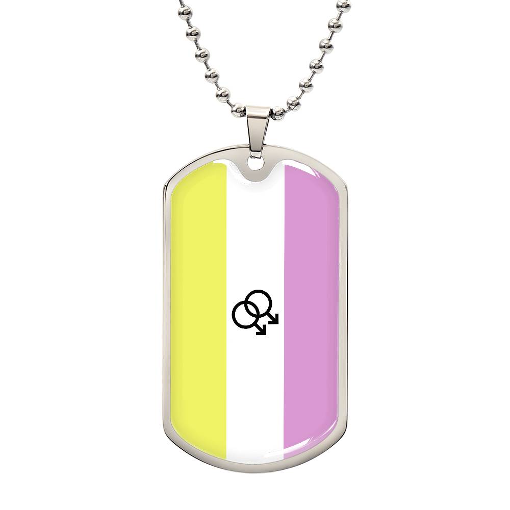 Pride Dog Tag Style Necklace - Engravable Collection 1