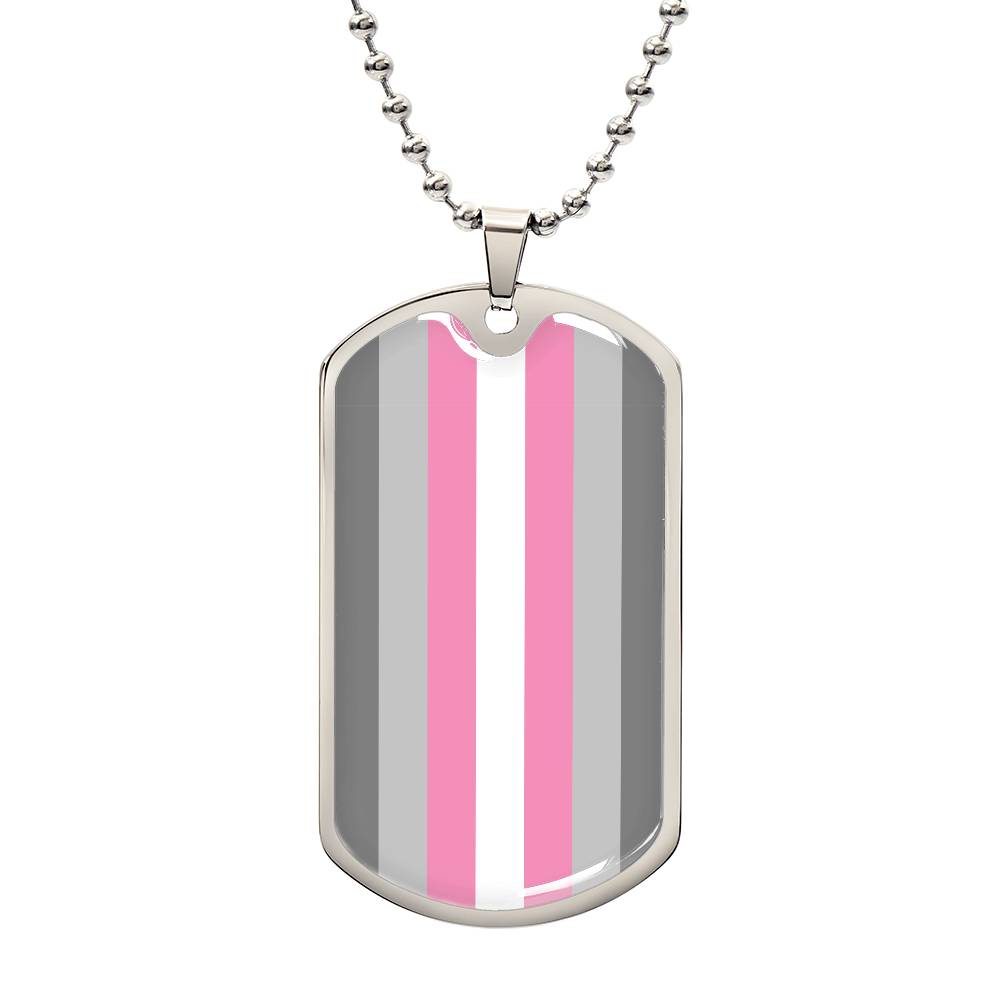 Pride Dog Tag Style Necklace - Engravable Collection 2