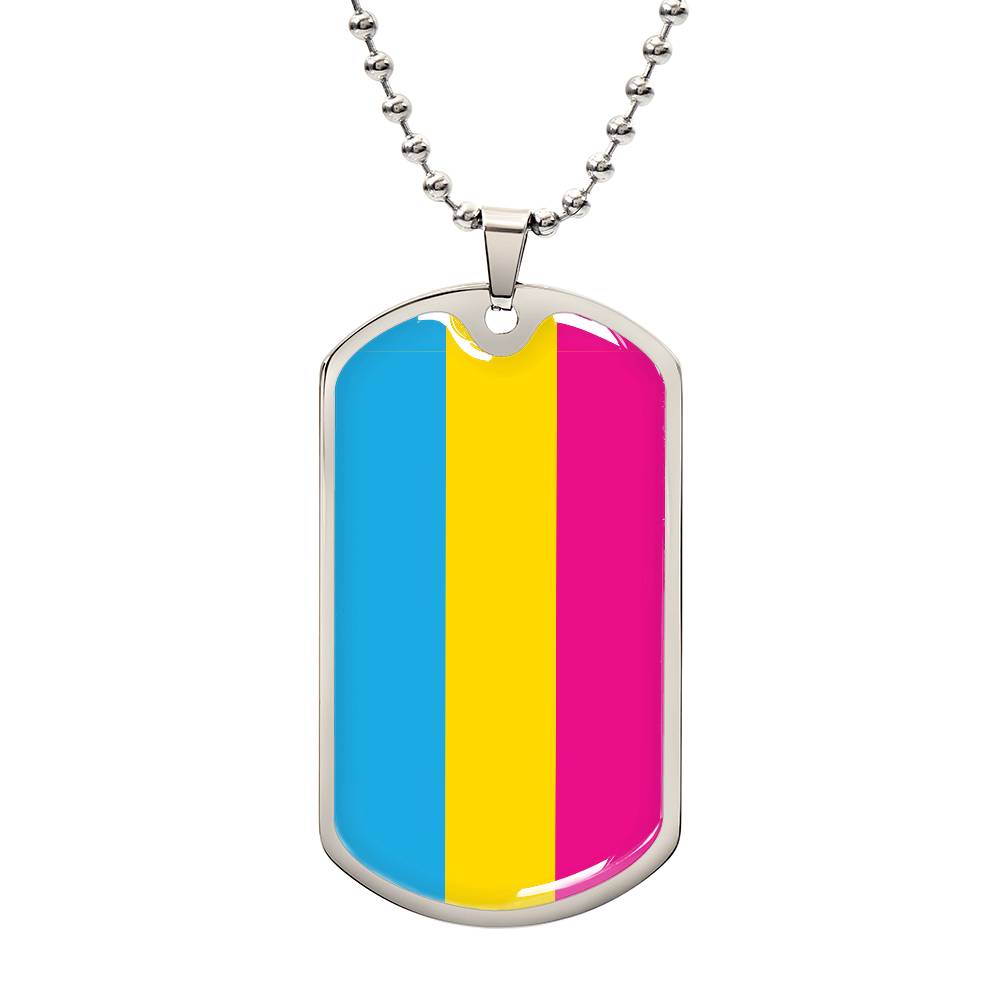 Pride Dog Tag Style Necklace - Engravable Collection 1