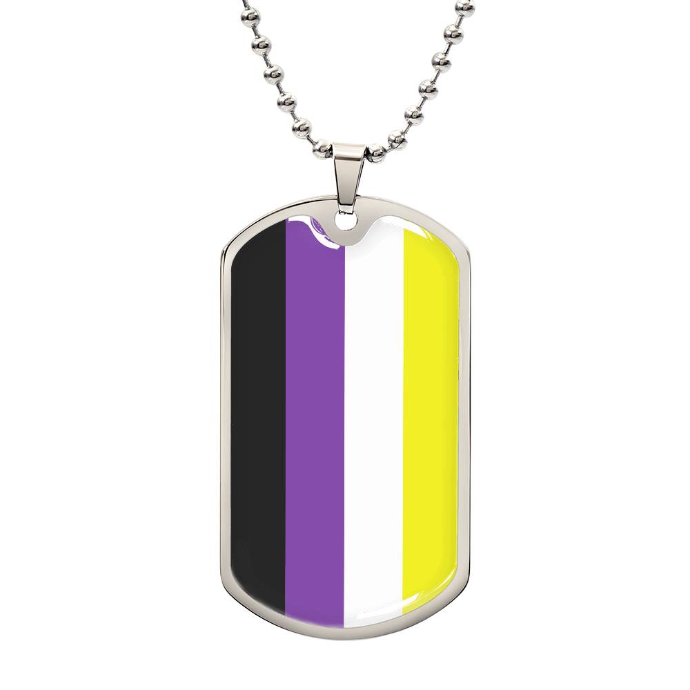 Pride Dog Tag Style Necklace - Engravable Collection 2