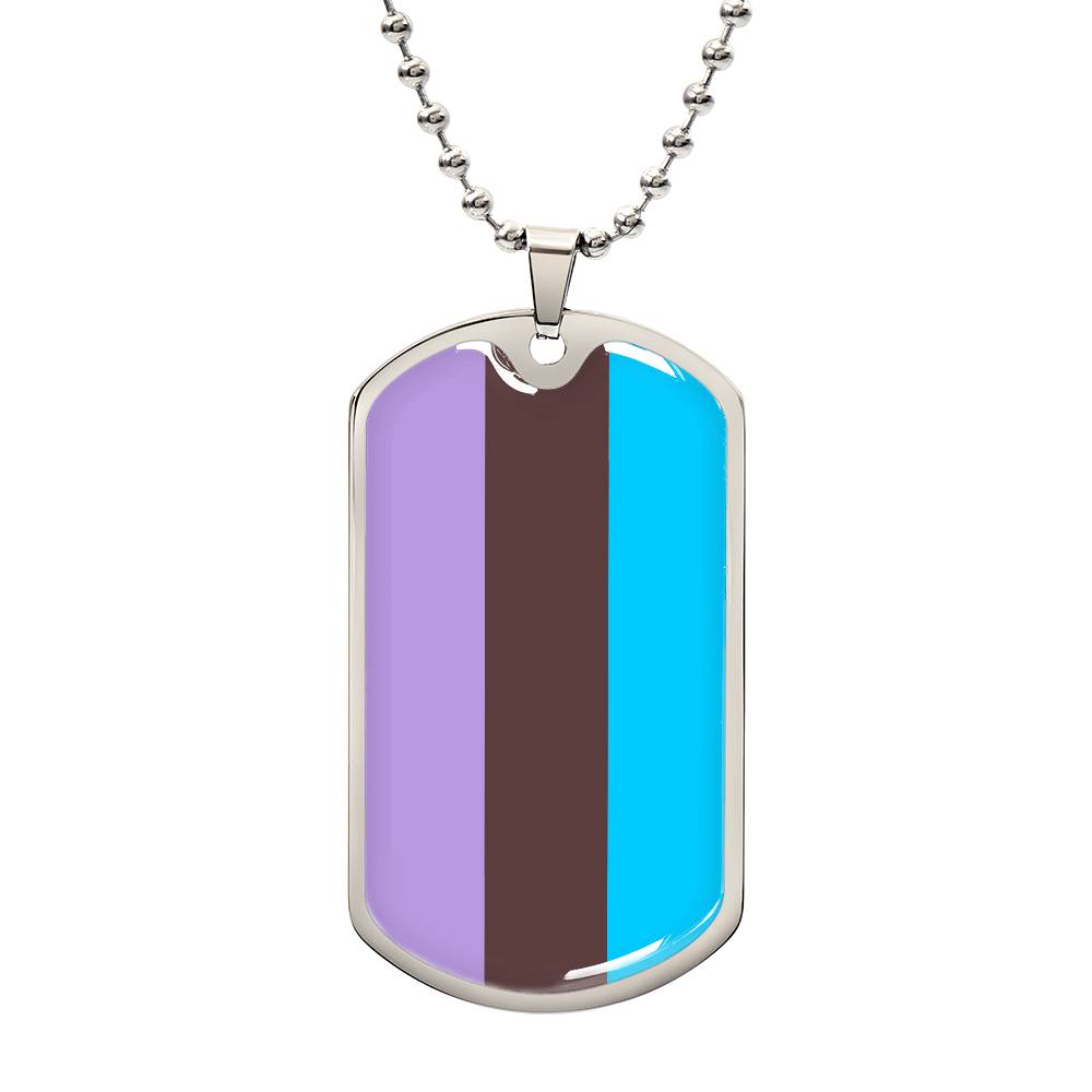 Pride Dog Tag Style Necklace - Engravable Collection 2