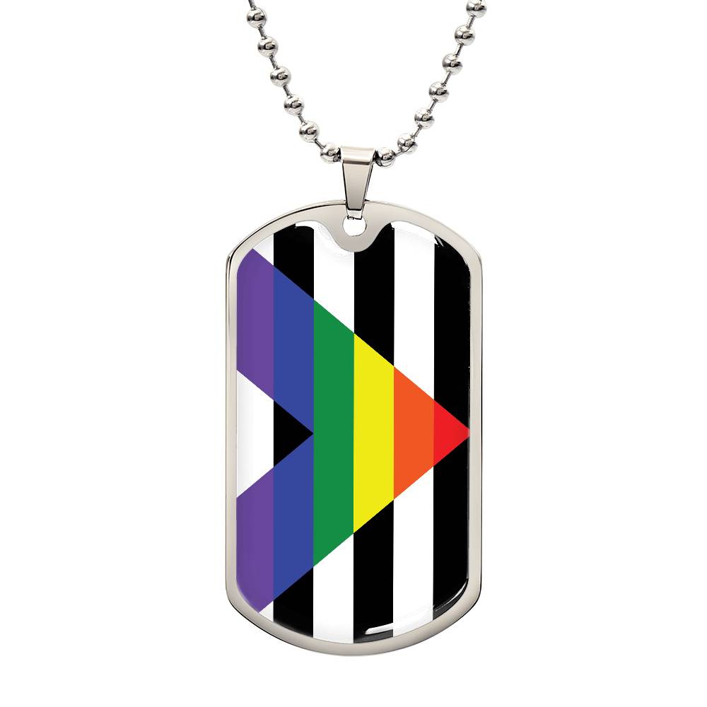 Pride Dog Tag Style Necklace - Engravable Collection 1