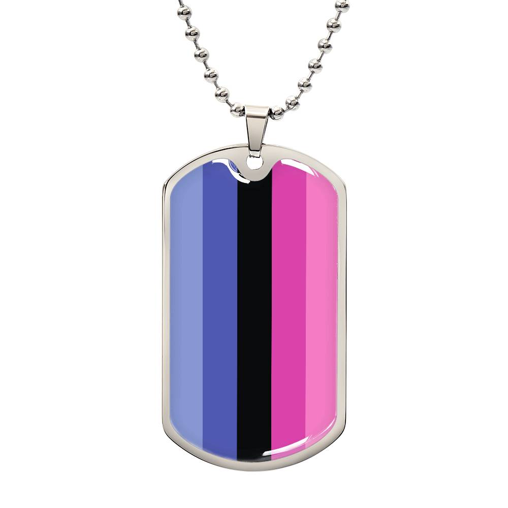 Pride Dog Tag Style Necklace - Engravable Collection 1