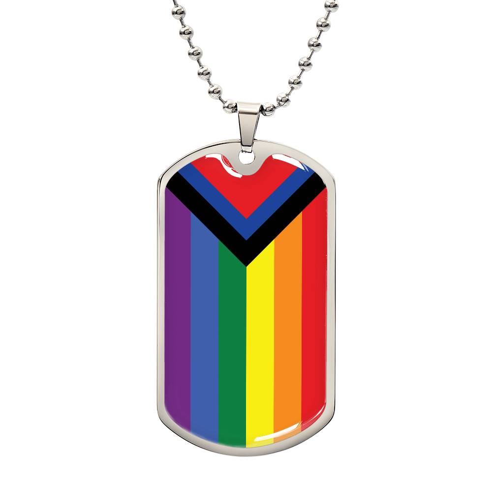 Pride Dog Tag Style Necklace - Engravable Collection 1