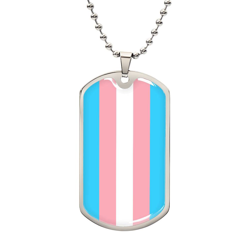 Pride Dog Tag Style Necklace - Engravable Collection 1