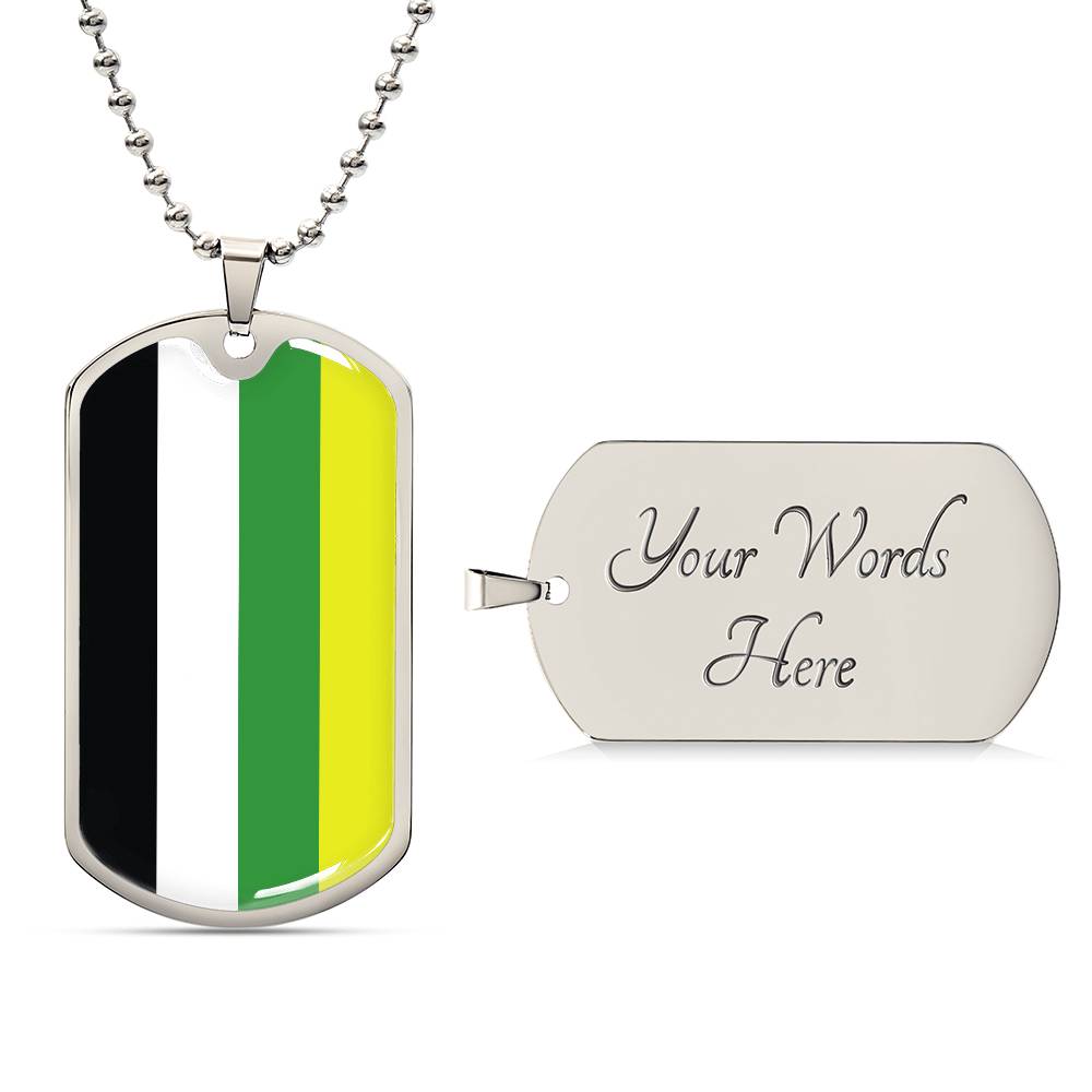 Pride Dog Tag Style Necklace - Engravable Collection 1