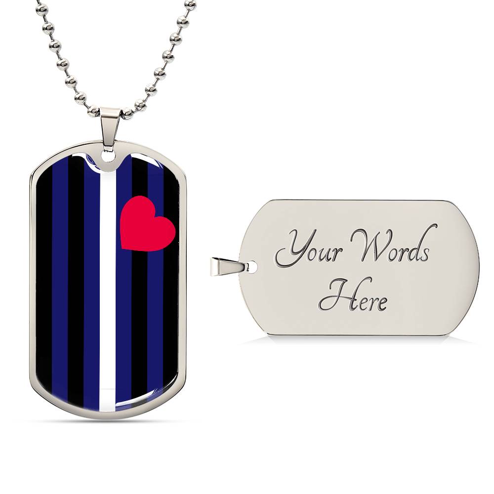 Pride Dog Tag Style Necklace - Engravable Collection 1