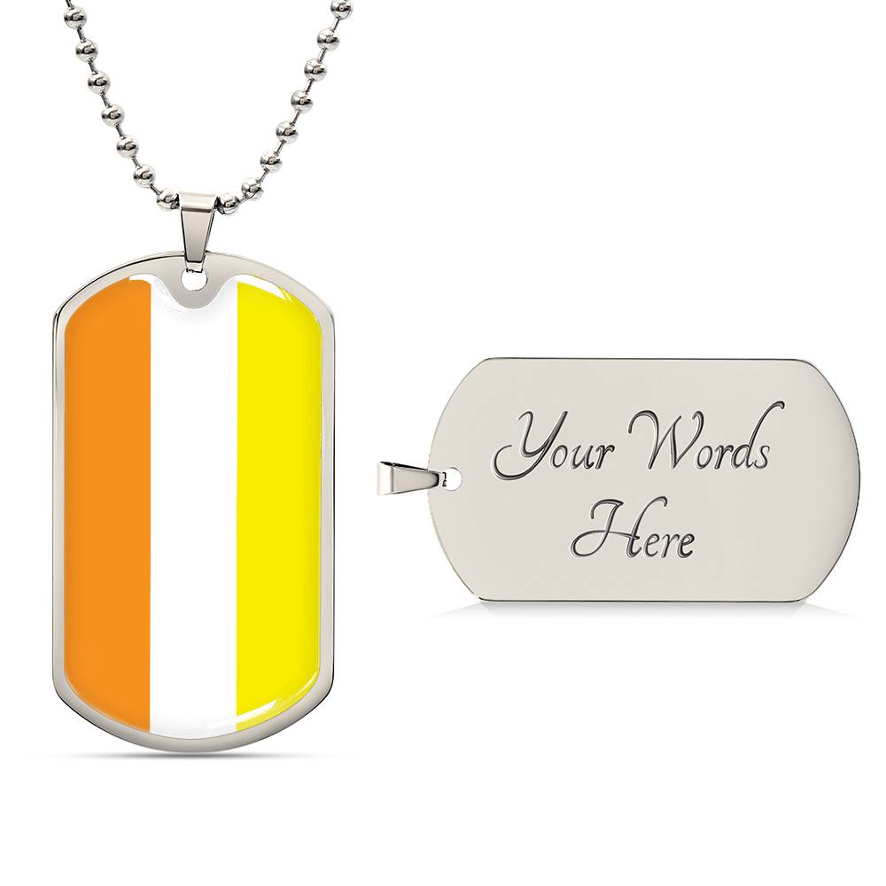 Pride Dog Tag Style Necklace - Engravable Collection 1