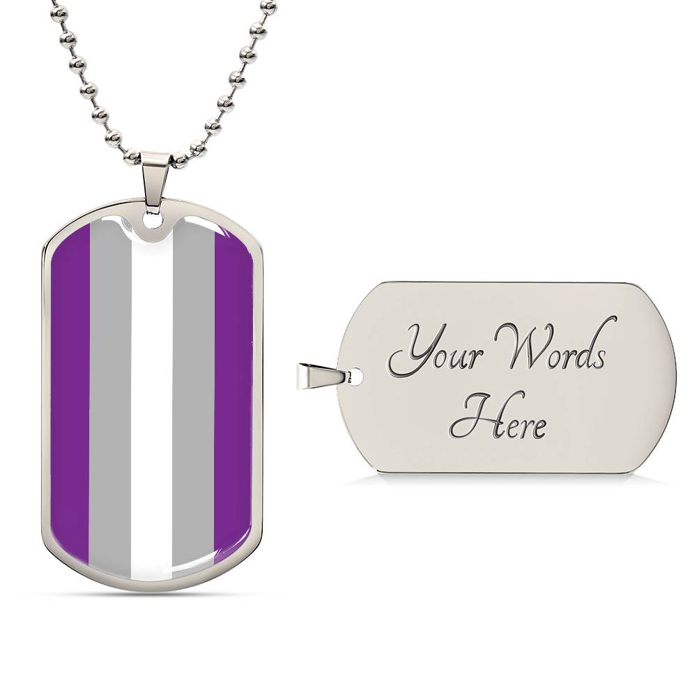 Pride Dog Tag Style Necklace - Engravable Collection 2