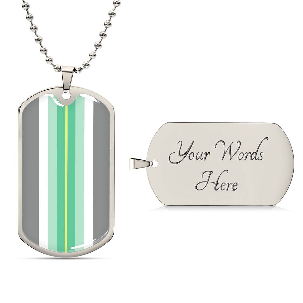 Pride Dog Tag Style Necklace - Engravable Collection 2