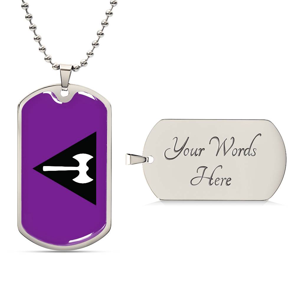 Pride Dog Tag Style Necklace - Engravable Collection 1