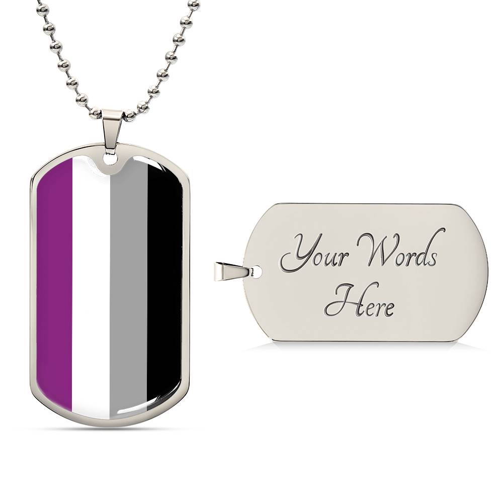 Pride Dog Tag Style Necklace - Engravable Collection 1