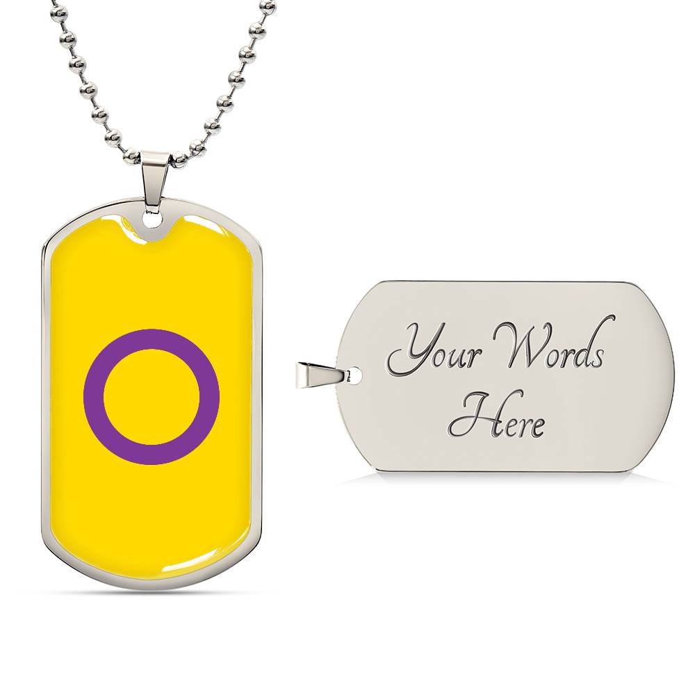 Pride Dog Tag Style Necklace - Engravable Collection 2