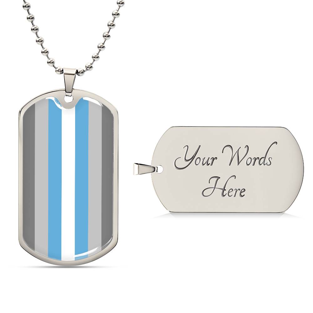 Pride Dog Tag Style Necklace - Engravable Collection 2